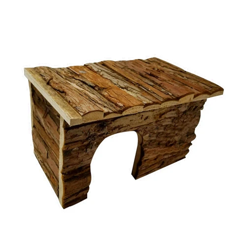 Dehner Harras 4203758 Rodent House Approx. 28 x 18 x 16 cm, Natural fir Wood