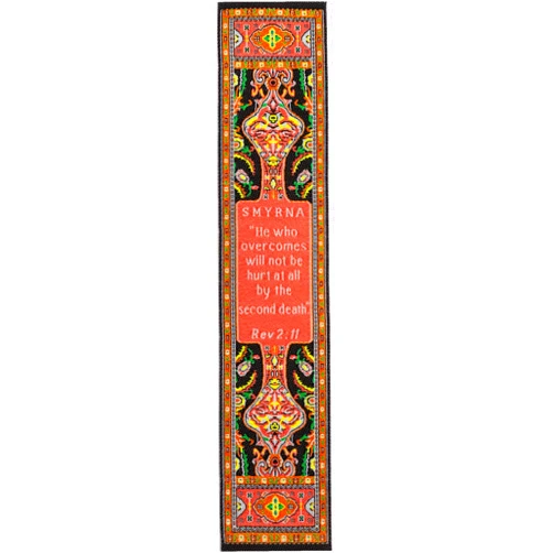 TREE OF LIFE REV. 22:14 Woven Fabric Christian Bookmark, Smyrna, Signs of The End Times, Promises of The Seven Churches of Revelation, Silky Soft Revelations 2:11 Bookmarker for Novels Books and Bibles