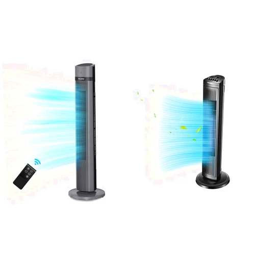 PELONIS 40''Oscillating Tower Fan | Remote Control | Quiet Stand Up Fan| Black & 30 Inch Oscillating Tower Fan, Black
