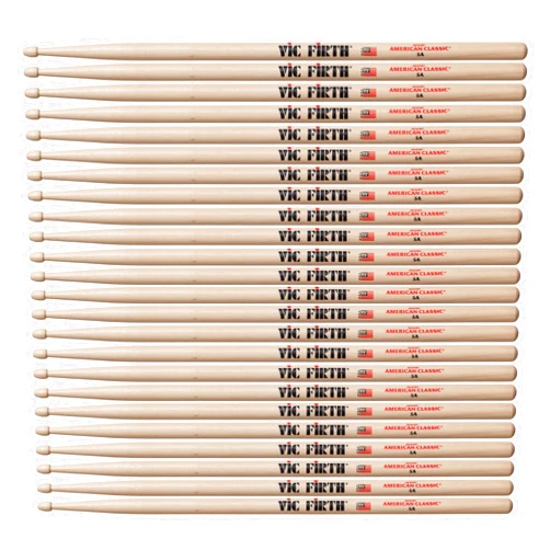 Vic Firth American Classic 5A Drumsticks - Pack of 12 Pairs