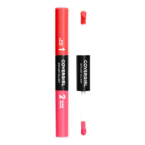 COVERGIRL Outlast All-Day Color & Lip Gloss, Coral Crave, 0.2 Ounce (packaging may vary)