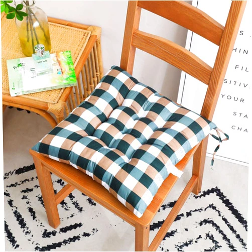 CINGK Chair Pads and Cushion S Set of 6 Chair Cushions 40 x 40 cm Soft Brushed Printed Fabric Comfortable Square Cushions, for Dining, Kitchen, Living Room, Patio, Garden, Indoor and Outdoor Chairs