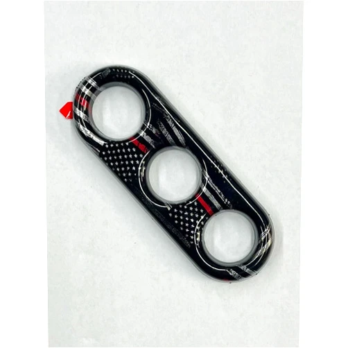 Jam Handle The Original, Automotive Door Closer Grip for Cars and Trucks, Easy to Install, Made in USA, (3-Hole, Hydrodip) (Redline American Flag)