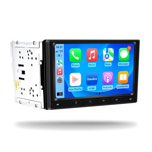 Dasaita Double Din Car Stereo with Wireless Apple CarPlay & Android Auto, 6.98