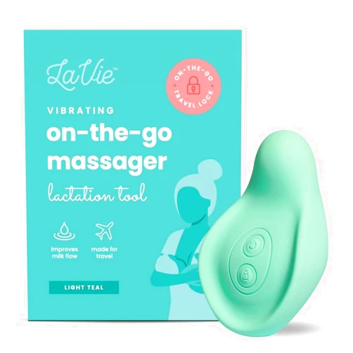 LaVie On The Go Lactation Massager for Breastfeeding, Nursing, Pumping, Support for Clogged Ducts, Mastitis, Engorgement During Travel