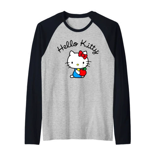 Hello Kitty Retro Logo Raglan Baseball Tee