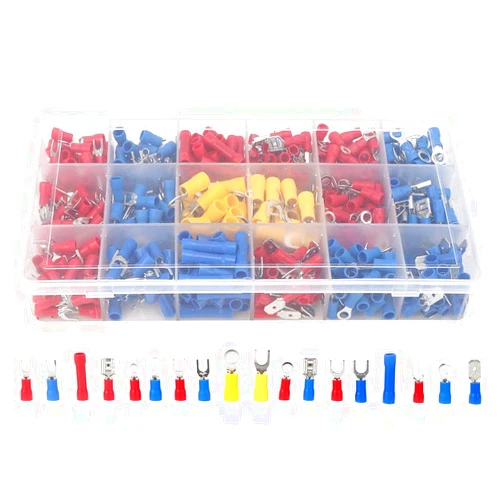 NDNCZDHC 520PCs Wire Connectors Kit Cold Pressed Terminal Insulated Electrical Connectors Crimp Connectors Quick‑Connecting Connector