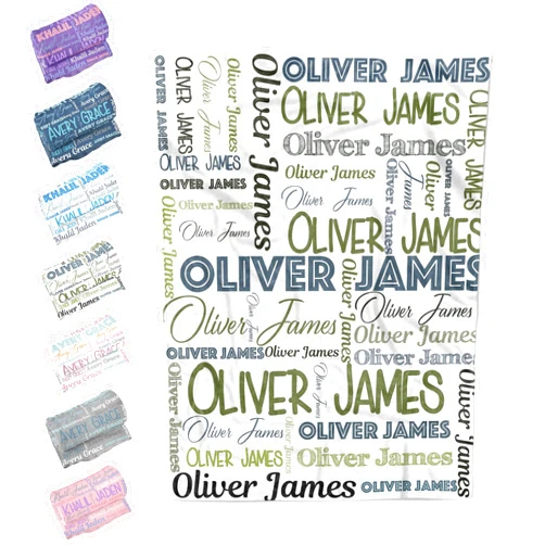 WTCWY Custom Blanket for Baby Girls Boys Personalized Baby Blankets with Name Personalized Blankets for Kids Custom Baby Blanket Custom Baby Blanket with Name Personalized Baby Items (Green)