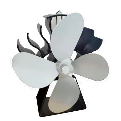 Xinsheinelry FireplacesFan, 4-Blade Stove Fan Heat Powered for Wood Log for Heat Powered Stove Quiet Efficient Heat Distribution