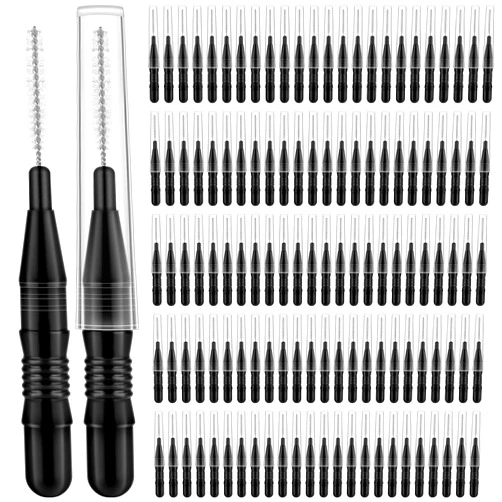 MAPVOLUT 120 Pieces Braces Flossers for Cleaner Interdental Brushes Between Teeth, Toothpick Dental Tooth Flossing with Soft Bristles 360° Bendable Oral Dental Hygiene Flosser Cleaning Tool