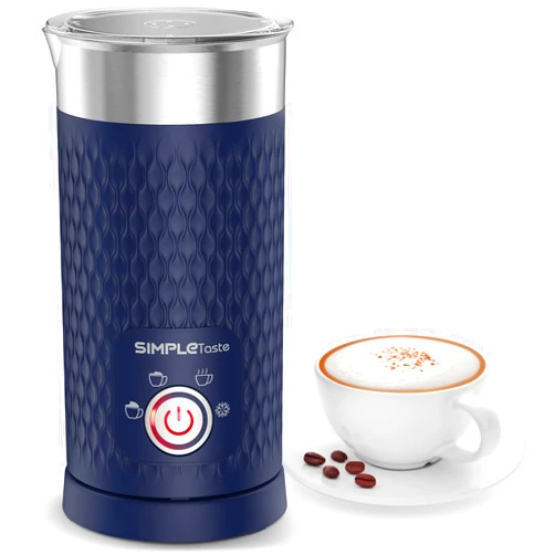 SIMPLETASTE Milk Frother, 4-in-1 Electric Milk Steamer, Automatic Warm and Cold Foam Maker and Milk Warmer for Latte, Cappuccinos, Macchiato