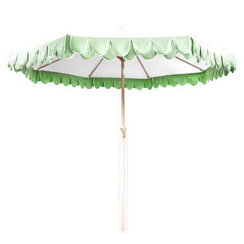 Funsite 9Ft Elegant Valance Patio Umbrella, Outdoor Umbrellas for Patio with Auto-Tilt and Crank Systerm, Table Umbrella for Outdoors, Poolside,Beach, Backyard