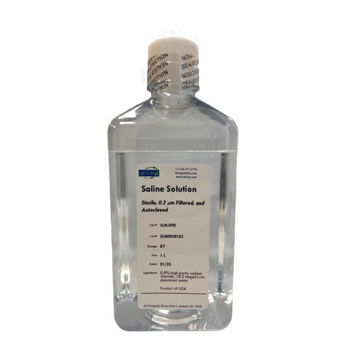 UFC Bio 0.9% Normal Saline Solution - 0.22um Filtered and Sterile - 1000mL (1 Liter)