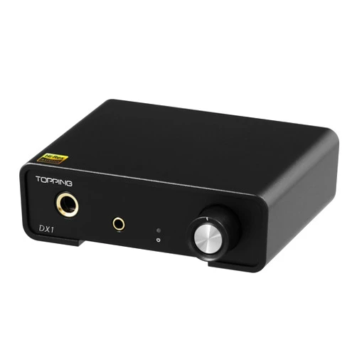 TOPPING DX1 Mini DAC & Headphone Amplifier, AK4493S Chip, 280mW x2, Supports DSD256 PCM384, 6.35mm & 3.5mm Outputs, Discrete LNRD for Windows, MAC, iOS, Android, HiFi Audio (Black)