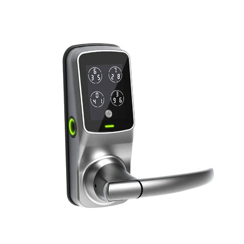 Lockly Secure Plus, Bluetooth Smart Door Lock, Keyless Entry Door Lock, PIN Genie® Keypad, 3D Biometric Fingerprint Sensor, Auto Lock - Satin Nickel (PGD628FYSN)