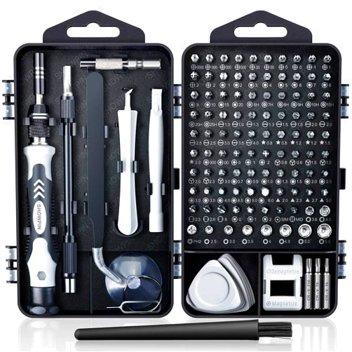 SHOWPIN 122 in 1 Precision Computer Screwdriver Kit, Laptop Screwdriver Sets with 101 Magnetic Drill Bits, Electronics Tool Kit Compatible for Tablet, PC, iPhone, PS4 Repair