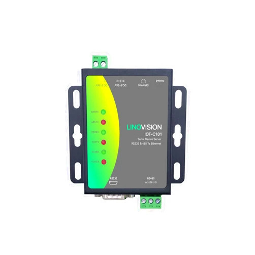 LINOVISION Dual Ports Serial Server, RS485 and RS232 to Ethernet Convertor, Modbus RTU/TCP Conversion, RS485 and RS232 to RJ45 Convertor, Processor Upgraded
