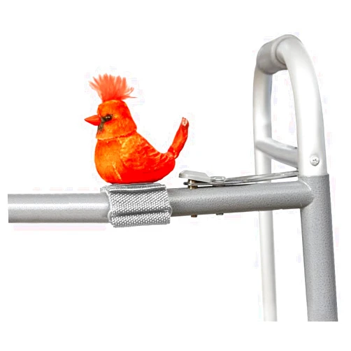 Joy for All Walker Squawker Cheery Animatronic Bird for Companionship and to Help You Remember Your Walker - Cardinal,Red