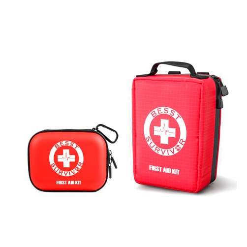 Besst Survivor Compact First Aid Kit - Labelled Compartments Molle System Trauma Kits -Emergency Medical Kits for Car, Home, Hiking, Camping, Outdoor Emergencies