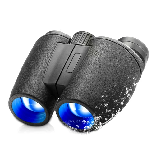 Kenpiko 8x30 Binoculars for Adults, High Power Compact Binocular for Travel Hiking Concert Ship Cruise Hunting Bird Watching, Black Waterproof Binocular for Kid