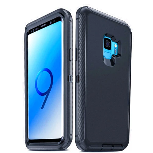 LeYi for Samsung Galaxy-S9 Case: Samsung S9 Cover, 3 in 1 Full Body Shockproof Rubber Dustproof Defender Protection Protection Case for Samsung Galaxy S 9 [NOT FIT S9 Plus], Black