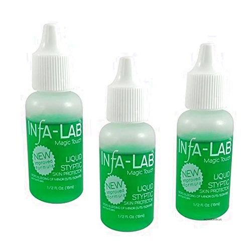 Infalab Magic Touch Liquid Styptic Skin Protector Stop Bleeding Cuts (3 pieces) by Infalab