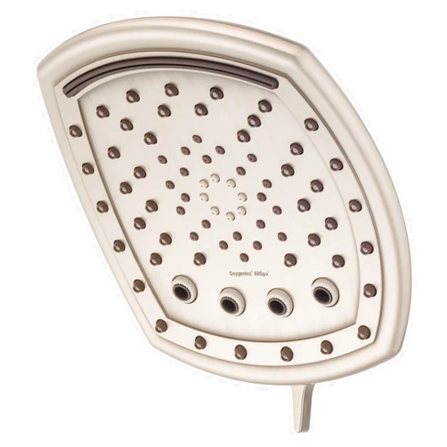 Oxygenics AllSpa Brushed Nickel Rain Shower Head 1.8-GPM (6.8-LPM)