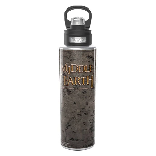 Tervis Warner Brothers - Lord Of The Rings Middle Earth Triple Walled Insulated Tumbler Travel Cup Keeps Drinks Cold, 40oz Wide Mouth Bottle, Stainless Steel