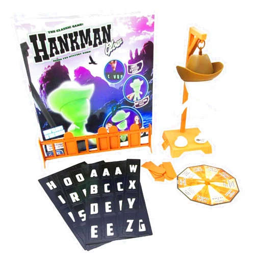 Generic Magnetic Hangman Mystery Word Guessing Game, Hangman Game Magnetic Cowboy, Glow in The Dark Travel Game, Guess The Word Before Hank Falls for Kids & Families