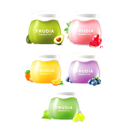 FRUDIA Mini Hydrating Moisturizer Face Cream Bundle for All Skin Types | Citrus, Blueberry, Grape, Pomegranate and Avocado Facial Lotion Dewy Skin Cream Daily Moisturizer for Face (0.39 fl oz EA)