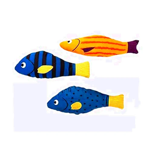 DeepCrush Catnip Toys 3 Pack -Simulation Fish Shape Realistic Fluffy Catnip Doll Interactive Pets Pillow Chew Bite Supplies for Cat Kitten Kitty，Fish Plush，cat Fish Toy，cat Tous，Pillow for cat