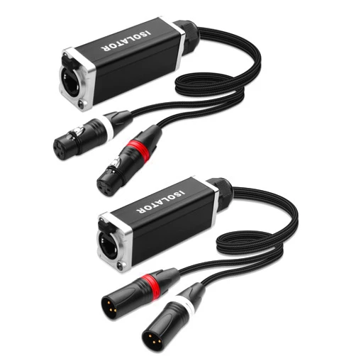 CERRXIAN 2-Channel Multi Snake 3Pin XLR to Ethercon-Compatible CAT5/CAT6/CAT7 Ethernet Breakout for Live Stage Audio, Lighting & DMX512 (1 Pair: Male&Female) - 2.6FT
