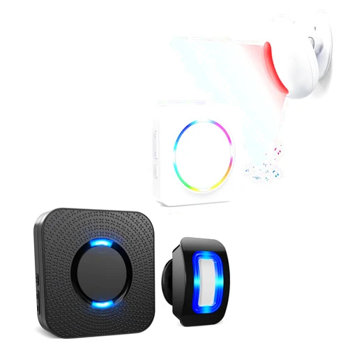 COTINSE Wireless Motion Sensor LED Light - Motion Detector Alarm Chimes Door Sensor with 500 FT Range Security Alert Monitor System for Home, Business, Store, Office, School