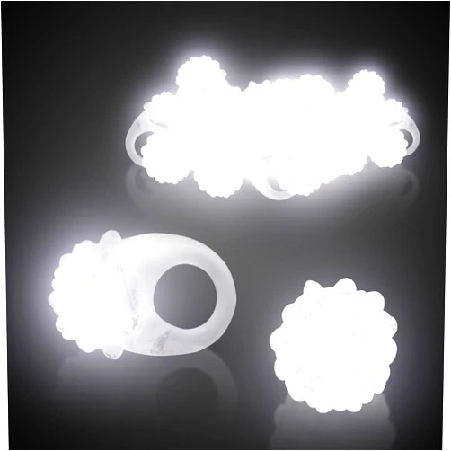 Fun Central 24-Pack - LED Light Up Jelly Bumpy Rings - Fun and Colorful Bulk Pack Party Favors