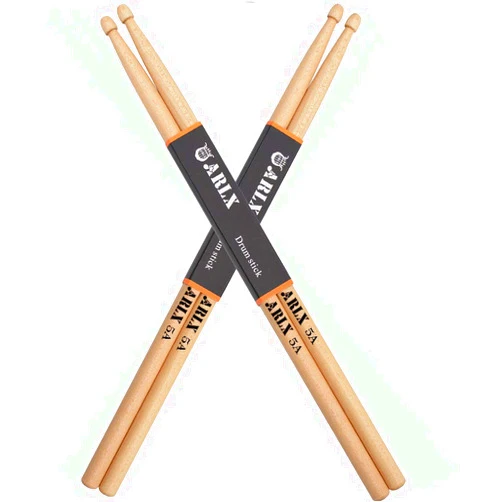 ARLX Drum Sticks 5A Wood Tip Drumstick (2 Pair Maple)
