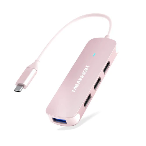MEANHIGH USB C Hub MEANHIGH 4 Port USB 3.0 Hub for Laptop USB 2.0 Port Expander Multi Splitter for Computer Type C Dongle for MacBook Mac Air iPad PC Flash Drive Mobile HDD