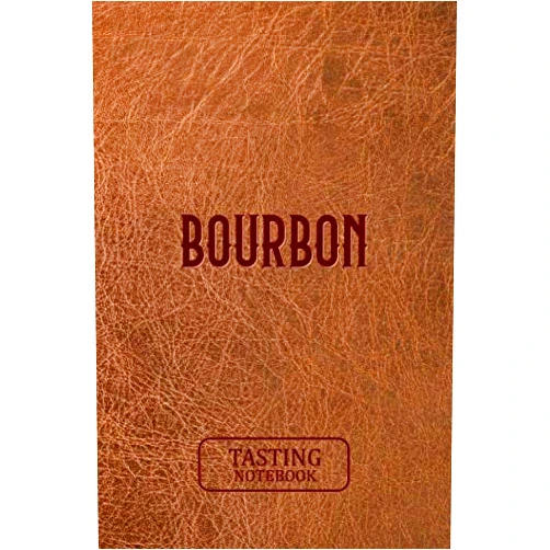 Atom Bourbon Bourbon Tasting Notebook: Record keeping notebook for Bourbon lovers and collecters,Review, track and rate your burbon collection - Brown leather cover print design