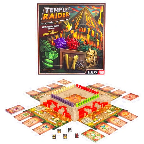 Jakks Wild Games Temple Raider Board Game | Jakks Wild Games | Strategy Board-Game | Family Dice Game for Adults and Kids | 2 to 4 Players | Average playtime 25-45 minutes | Ages 8+