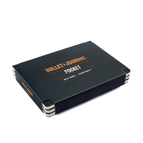 LEUCHTTURM1917 371123 Bullet Journal Pocket, 14,3x10,3 cm, 46 Numbered Double Pages, Dotted, Black, 3-Pack