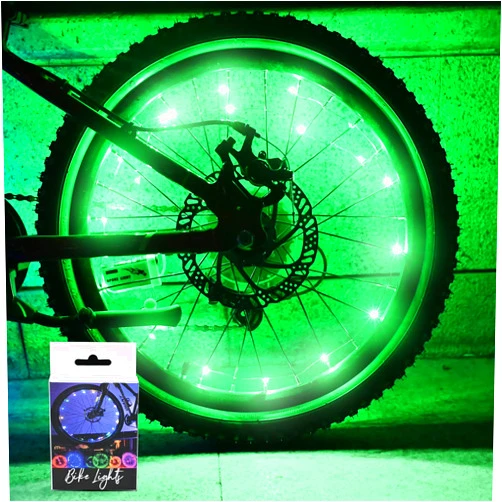 TINANA LED Bike Wheel Lights (1 Wheel Pack) Ultra Bright Waterproof Bicycle Spoke Lights Cycling Decoration Safety Warning Tire Strip Light for Kids Adults Night Riding