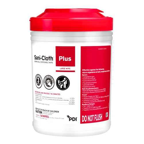 PDI Sani-Cloth Plus Hard Surface Disinfectant Wipe, 160 Count, Q89072 - Case of 12 = 1920 Wipes