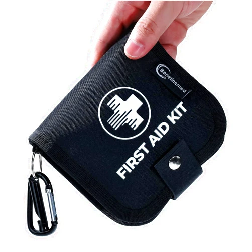 Benelinemed Mini First Aid Kit - 137 Piece Small Emergency Medical Kit for Home, Car, Travel, Camping & Outdoor Activities (Black)