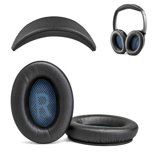 AHG Accessory House Global AHG SoundLink AE2 Ear Pads and SoundLink AE2 Headband pad Cushion Compatible with Bose SoundLink Around-Ear 2 / Bose Soundlink AE2 Headphones (Black). Premium PU Leather | Extra Thick FlexiSoft Foam