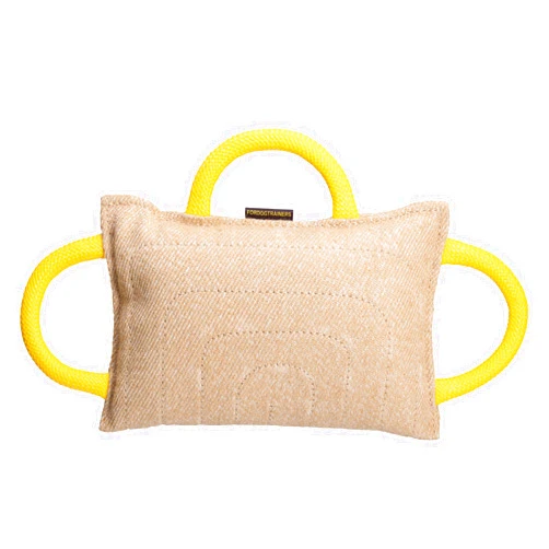 Viper Bite Pillow with 3 Handles – Interactive Dog Toy & Durable Training Tool for Strong Bite & Drive Development | Jute, Leather, French Linen, Extra Strong Jute or Replaceable Cover