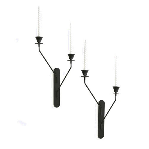 Vesalen Veslen Metal Wall Candle Sconces Holder Set of 2 Wall Mount Candle Holders Modern Wall Decoration for Hallway/Bedroom/Fireplace/Wedding/Christmas/Halloween 16