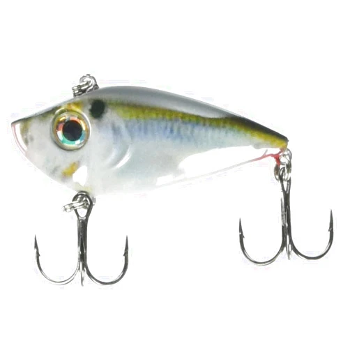 Strike King Red Eye Shad Fishing Lure, Lipless Crankbait, Free-floating Internal Rattles, 3D Eyes, Premium Size 4 Treble Hooks, 3/8-Ounce, Sinking