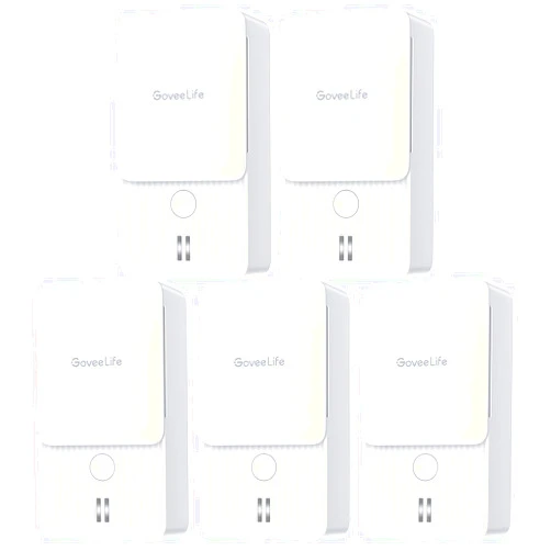 GoveeLife Water Leak Detectors 5 Pack, 100dB Adjustable Audio Alarm and Leak and Drip Alerts, Detector for Home, Bedrooms, Basement, Warehouse, Cabin/RV
