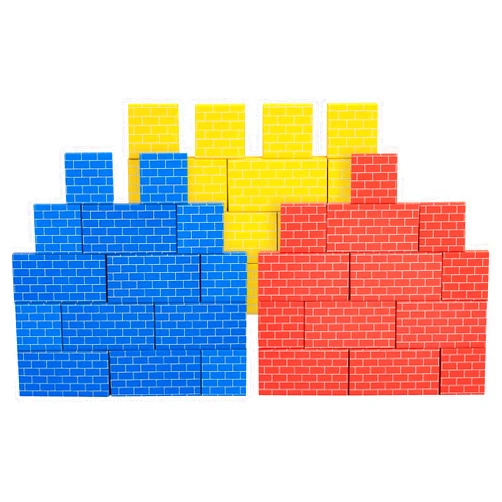 Bankers Box at Play Cardboard Building Blocks, 40 Pack, Large and Medium Montessori Toy Blocks for Kids and Families