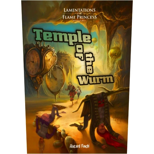 Lamentations of the Flame Princess: Temple of The Wurm - Hardcover RPG Book, LPF Supplement, Tabletop Role Playing Game, A5 Size, 48 Pages