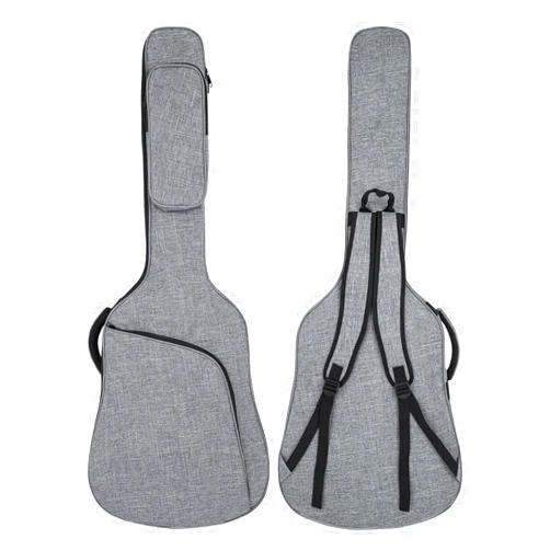 MUZTOP 39 40 41 Inch Guitar Bag Acoustic Guitar Case, Thick Padding Guitar Gig Bag with Comfortable Handle and Pockets (Grey)